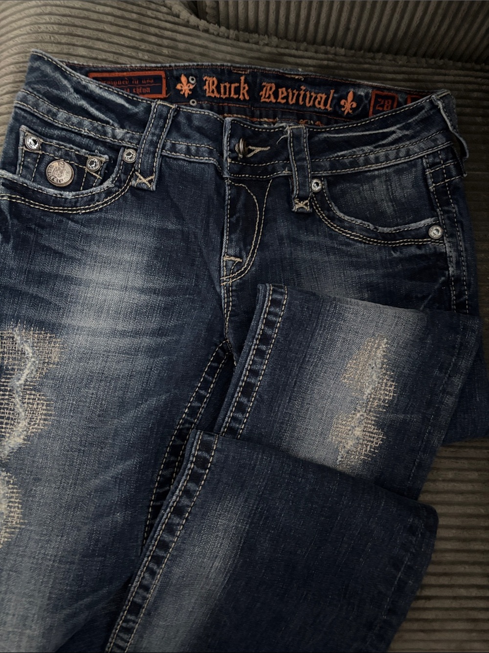 Rock Revival Women's Bootcut Jeans in Dark Indigo with Fading